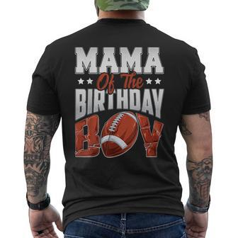 Mama Football Birthday Boy Family Baller B-Day Party Mens Back Print T-shirt - Monsterry CA