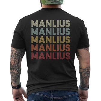 Manlius Michigan Manlius Mi Retro Vintage Text Men's T-shirt Back Print | Mazezy AU