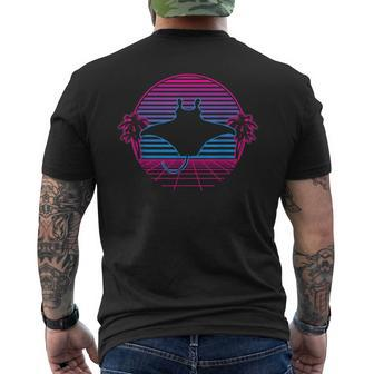 Manta Ray Sting Ray Marine Sea Biologist Retro Vintage Men's T-shirt Back Print | Mazezy