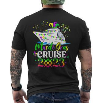 Mardi Gras Cruise Squad Carnival Costume Celebration Mens Back Print T-shirt - Seseable