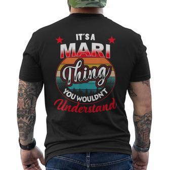 Mari Retro Name Its A Mari Thing Mens Back Print T-shirt | Mazezy