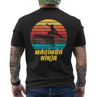 Marimba Ninja Marching Band Marimba Player Men's T-shirt Back Print | Mazezy