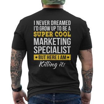 Marketing Specialist Men's T-shirt Back Print | Mazezy
