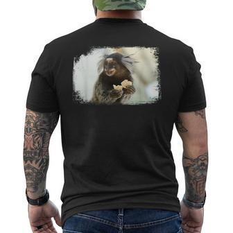 Marmoset Pygmy Monkey Eating Waffle Animal Brazil Ape Men's T-shirt Back Print | Mazezy CA