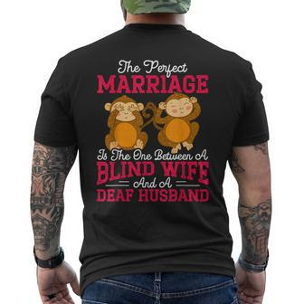 Married Couple Wedding Anniversary Marriage Men's T-shirt Back Print - Monsterry AU
