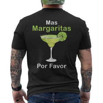 Mas Margaritas Por Favor Drinking Mens Back Print T-shirt - Thegiftio UK
