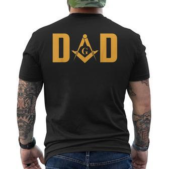 Masonic Dad Mason Symbol Men's Back Print T-shirt | Mazezy