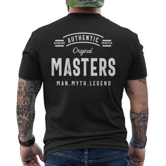 Masters Name Gift Authentic Masters Mens Back Print T-shirt - Seseable