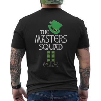 Masters Name Gift The Masters Squad Leprechaun Mens Back Print T-shirt - Seseable