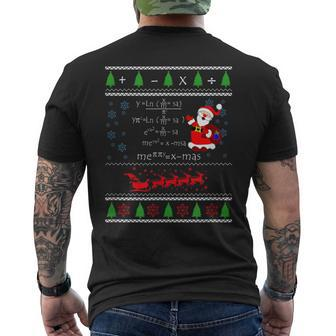 Math Lovers Equation Ugly Christmas Sweater Men's T-shirt Back Print - Monsterry CA