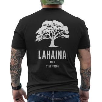 Maui Hawaii Strong Maui Wildfire Lahaina Survivor Men's T-shirt Back Print - Seseable