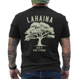 Maui Wildfire Lahaina Survivor Maui Hawaii Strong Men's T-shirt Back Print | Mazezy