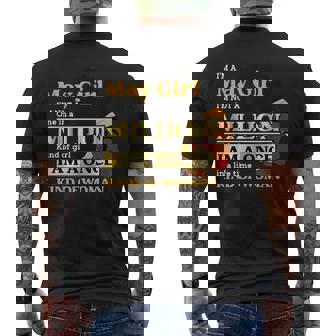 May Girl Taurus Birthday Once In Lifetime Kinda Woman Men's Crewneck Short Sleeve Back Print T-shirt | Mazezy