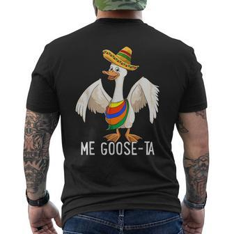 Me Goose Ta Funny Mexican Spanish Me Gusta Farmer Goose Pun Mens Back Print T-shirt | Mazezy