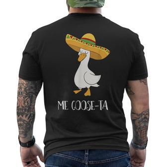 Me Goose-Ta Funny Spanish Goose Mens Back Print T-shirt | Mazezy