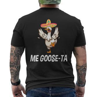 Me Goose Ta Mexican Funny Spanish Goose Puns Mens Back Print T-shirt | Mazezy