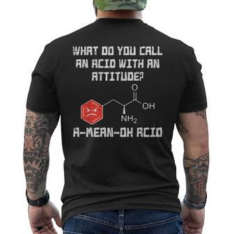 A Mean Oh Acid Chemistry Joke Science Chemist Nerd Men's T-shirt Back Print - Monsterry UK