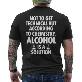 Medical Laboratory Scientist Alcohol Solution Cls Technician Mens Back Print T-shirt | Mazezy