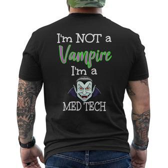 Medical Laboratory Technician Phlebotomist Vampire Men's T-shirt Back Print | Mazezy