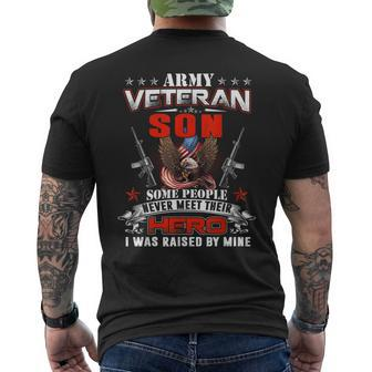 Some Never Meet Their Hero Army Veteran Son Men's Back Print T-shirt | Mazezy