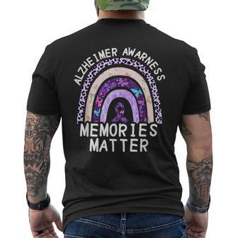 Memories Matter | Alzheimers Awareness | Alzheimers Mens Back Print T-shirt | Mazezy