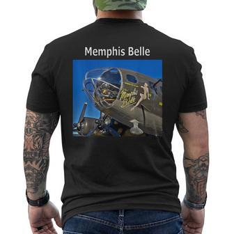 Memphis Belle B-17 Flying Fortress Heavy Bomber Men's T-shirt Back Print | Mazezy