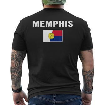 Memphis Flag National Pride Gift Souvenir Mens Back Print T-shirt | Mazezy