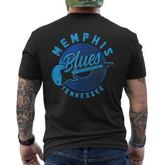 Memphis Tennessee Tn Pride Guitar Blues Music Vintage Mens Back Print T-shirt | Mazezy DE