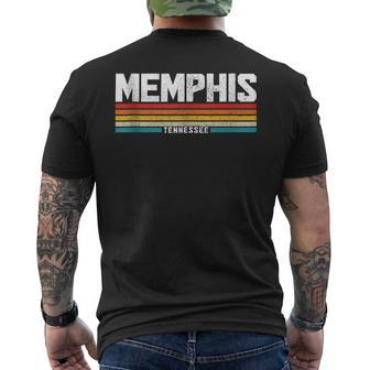 Memphis Tennessee Tn Pride Vintage Retro Mens Back Print T-shirt | Mazezy