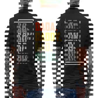 Men Dada Daddy Dad Father Bruh Funny Fathers Day Vintage Mens Back Print T-shirt - Thegiftio