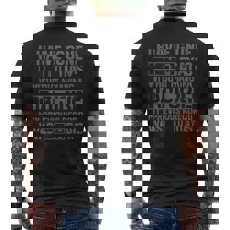 Men Fathers Day I Have Gone 0 Days Without Making A Dad Joke Mens Back Print T-shirt - Seseable