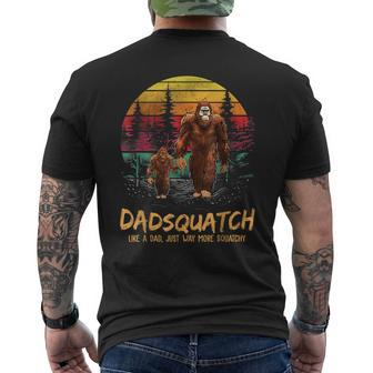 Mens Dadsquatch Like A Dad Way More Squatchy Funny Dad Mens Back Print T-shirt - Thegiftio UK