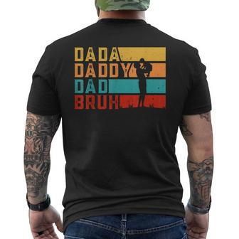 Mens Men Dada Daddy Dad Bruh Fathers Day Vintage Funny Father Mens Back Print T-shirt - Thegiftio UK