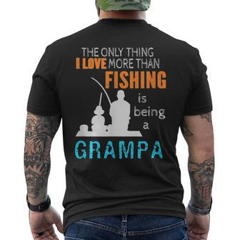Mens More Than Love Fishing Grampa Special Grandpa Mens Back Print T-shirt - Thegiftio UK