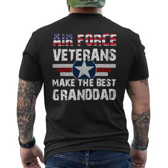 Mens Proud Air Force Veterans Make The Best Granddad Us Flag 310 Mens Back Print T-shirt - Monsterry CA