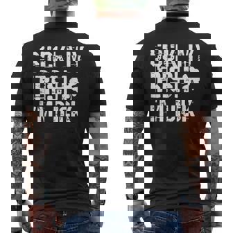 Mens Suck My Irish Im Dick Clover Mens Back Print T-shirt - THEGIFTIO