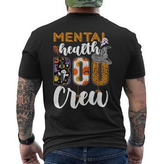 Mental Health Boo Crew Halloween Matching Counselor Men's T-shirt Back Print - Thegiftio UK