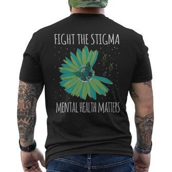 Mental Health Matters Fight The Stigma - Mental Health Matters Fight The Stigma Mens Back Print T-shirt - Monsterry UK