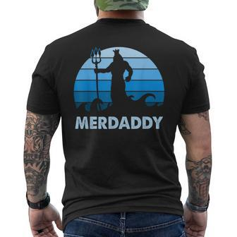 Merdaddy Mermaid Security Merman Daddy Fathers Day Swimmer Men's T-shirt Back Print - Monsterry UK