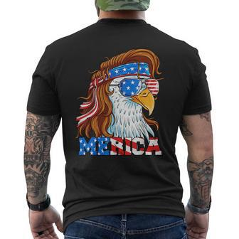Merica Eagle Mullet 4Th Of July American Flag Usa Patriotic Patriotic Funny Gifts Mens Back Print T-shirt | Mazezy