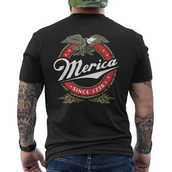 Merica Since 1776 Funny 4Th Of July Merica Since 1776 Mens Back Print T-shirt - Seseable