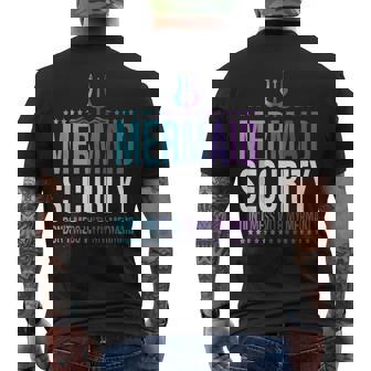 Mermaid Security Dont Mess With My Mermaid Sea Shell Mens Back Print T-shirt - Thegiftio