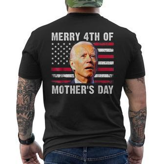 Merry 4Th Of Mothers Day Usa Joe Biden Confused 4Th Of July Usa Funny Gifts Mens Back Print T-shirt | Mazezy DE