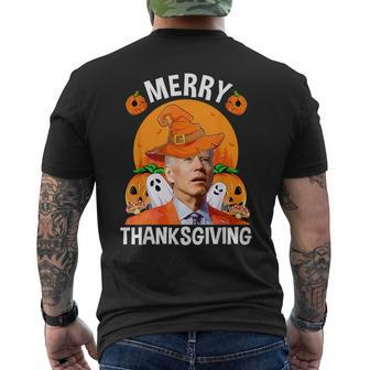 Merry Thanksgiving Joe Biden Confused Holidays Men's T-shirt Back Print - Thegiftio UK