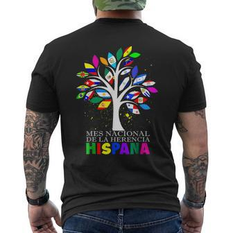 Mes Nacional De La Herencia Hispana Flags Countries World Men's T-shirt Back Print | Mazezy AU