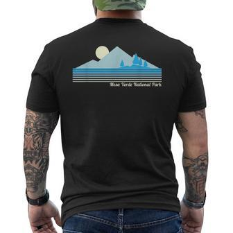 Mesa Verde National Park Retro Colorado Hiking Men's T-shirt Back Print | Mazezy
