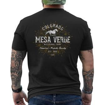 Mesa Verde Vintage Retro Mesa Verde National Park Men's T-shirt Back Print | Mazezy
