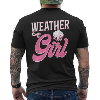 Meteorologist Weather Forecast Meteorology Girl Weather Girl Mens Back Print T-shirt - Seseable