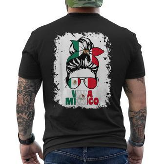 Mexican Viva Mexico Independence Day Mexican Flag Pride Men's T-shirt Back Print | Mazezy