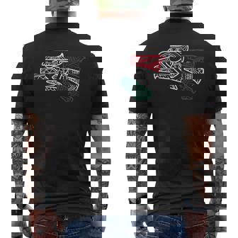 Mexico Flag Mexican Eagle Aztec Style Hecho En Mexico Men's T-shirt Back Print | Mazezy